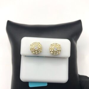 925 Sterling Silver 0.34CT MOISSANITE Screw back unisex Stud Earrings